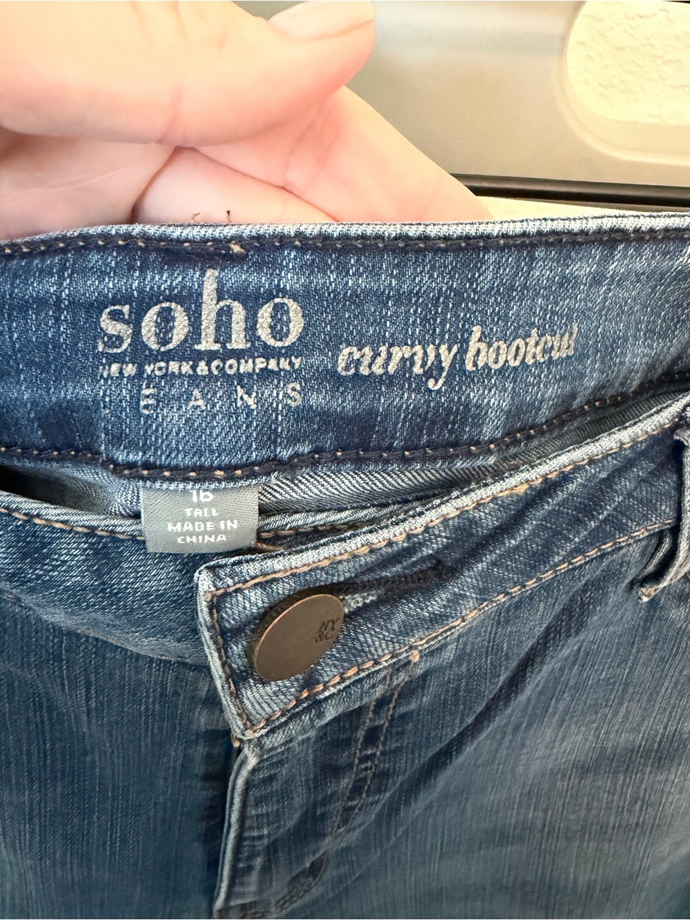 Soho Curvy Bootcut Jeans - Medium Blue Denim